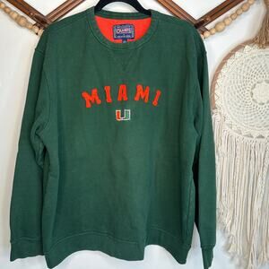 Vintage Champs Miami U Hurricanes Green Crewneck
